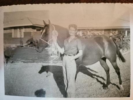 Barbara Wilcox with her horse Candy