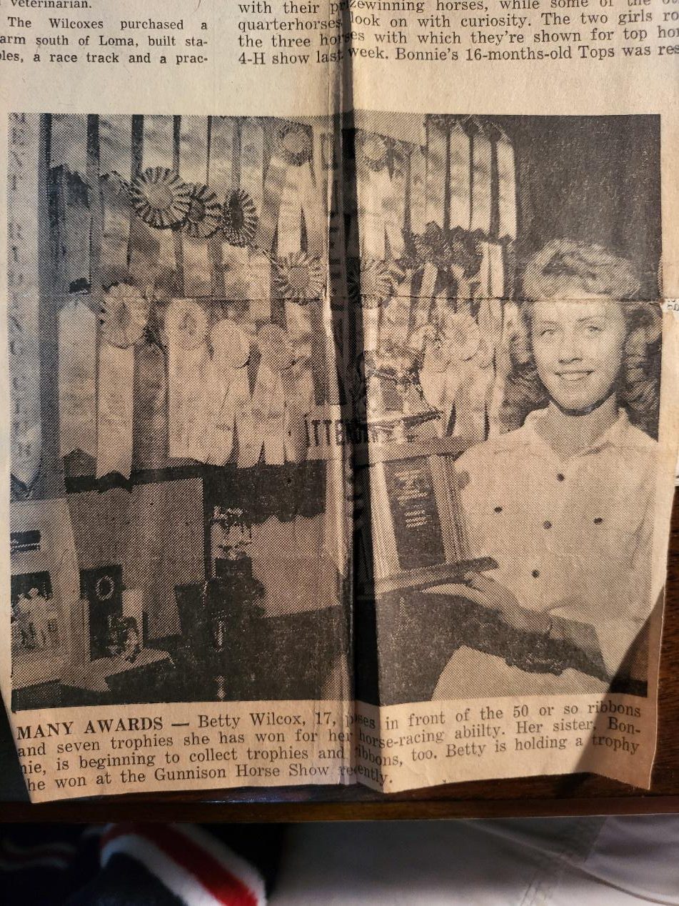 More clippings — Many Awards for Betty Wilcox