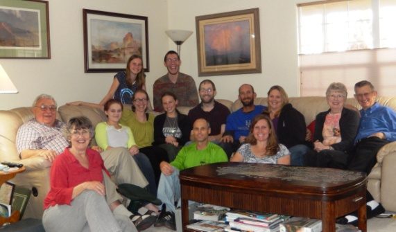 The Thanksgiving 2014 family group in the living room