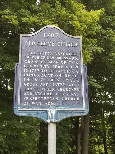 The 1787 Old Clove Church historical marker