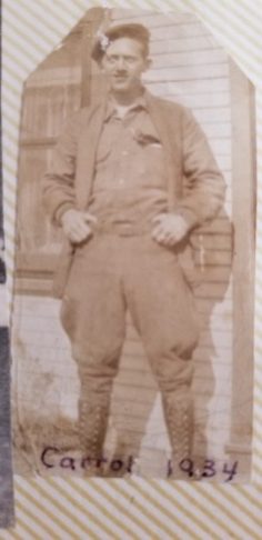 Carrol, 1934, scrapbook snapshot