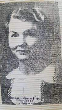 Barbara Joyce Bixby, May 1937, scrapbook portrait