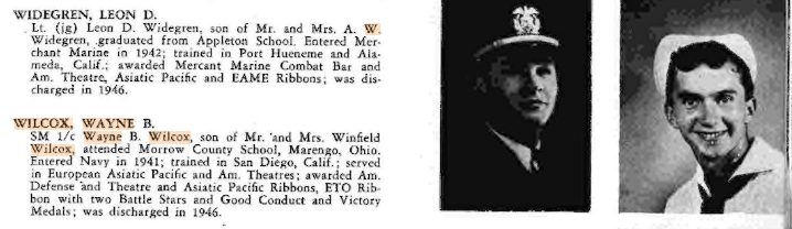Newspaper service record: Wilcox, Wayne B., with photographs